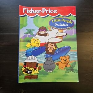 UNUSED/NEW-1996 Vintage Fisher Price Little People Coloring Book - On Safari